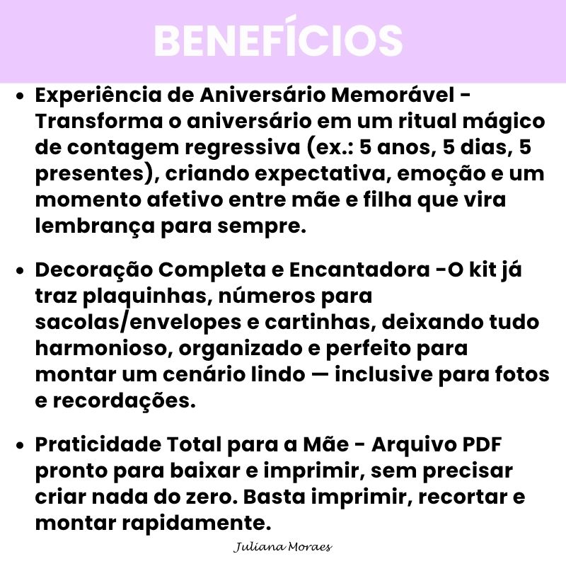 Arquivo Kit Memórias de Aniversário - Menina 1 a 15 anos - Imagem 4