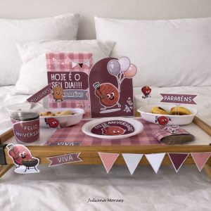 kit café da manhã aniversário, café da manhã de aniversário, aniversário churrasco, kit aniversário churrasco, bandeja de café da manhã decorada, surpresa de aniversário para marido, surpresa de aniversário para filho,