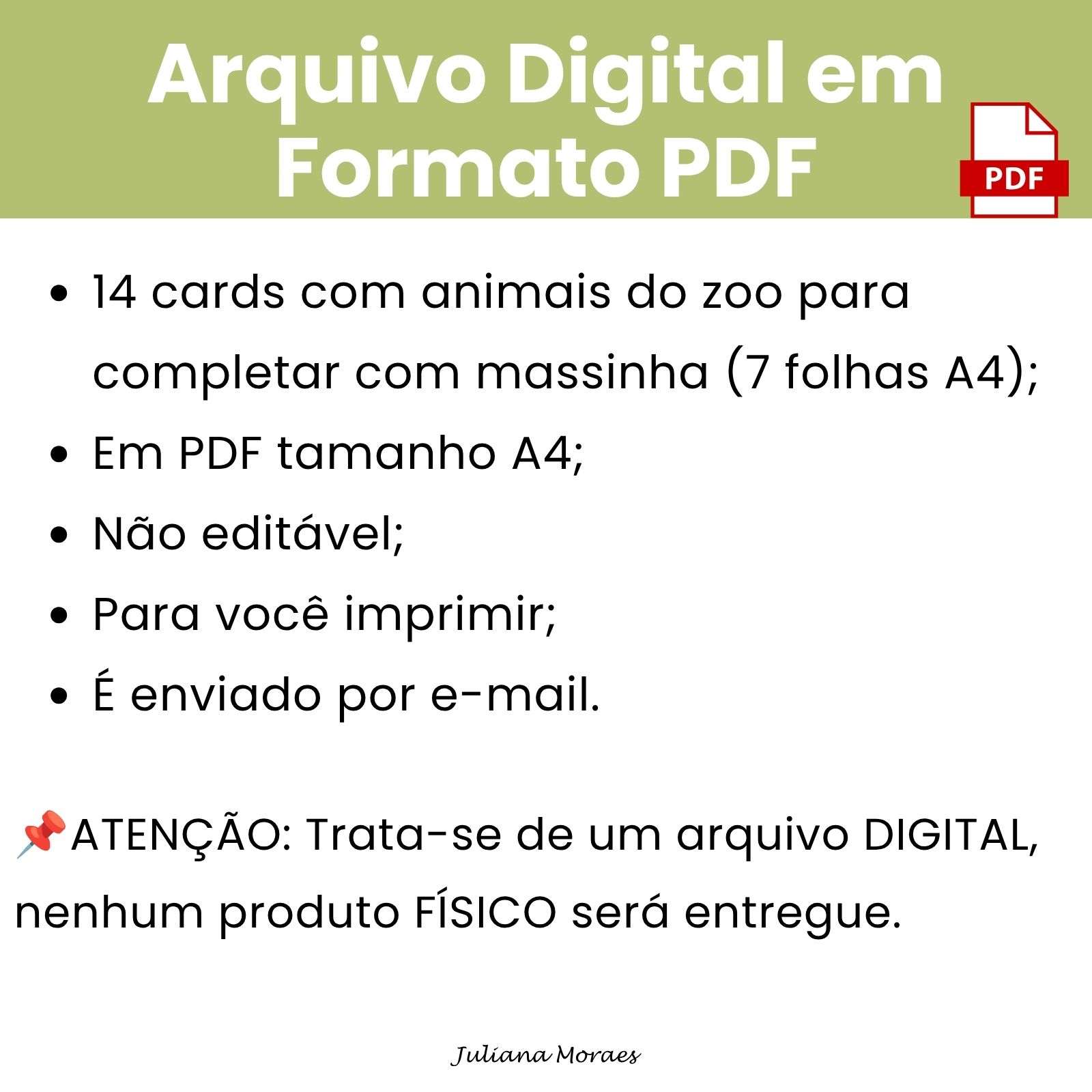 Arquivo Oficina de Massinha – Animais do Zoo - Imagem 5