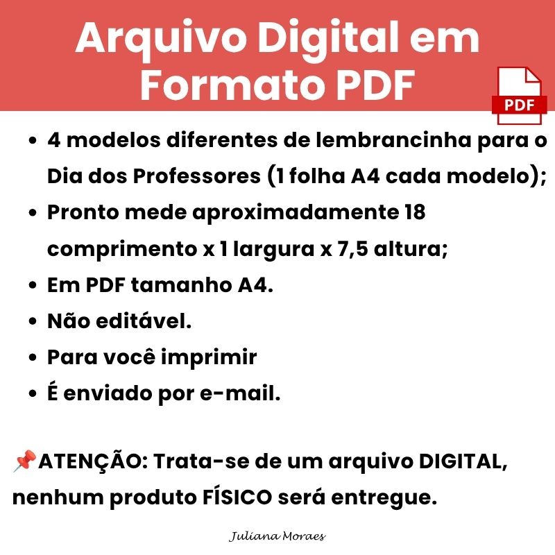 Arquivo Lembrancinha Dia dos Professores - Porta Barra de Chocolate - Imagem 4