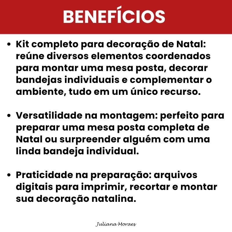 Arquivo Kit Natal Especial - Decoração Completa para Mesa e Bandeja - Imagem 8