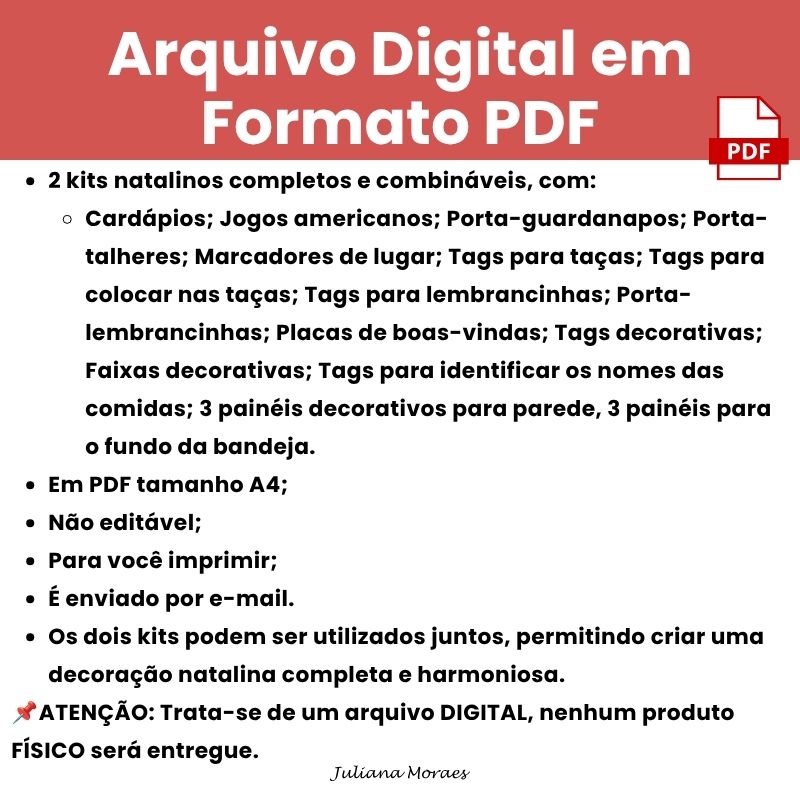 Arquivo Kit Natal Especial - Decoração Completa para Mesa e Bandeja - Imagem 9