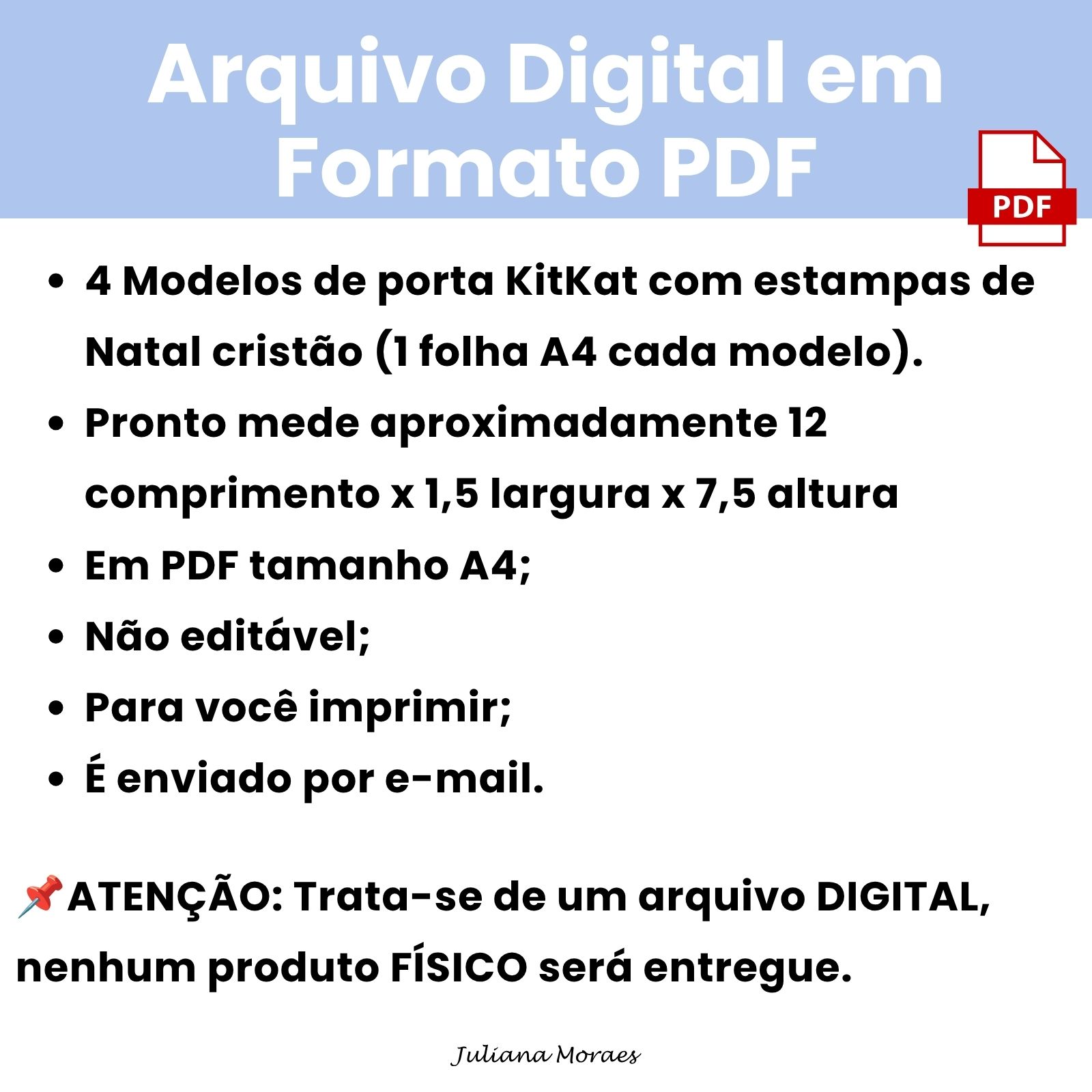 Arquivo Lembrancinha de Natal Cristão - Porta KitKat - Imagem 6