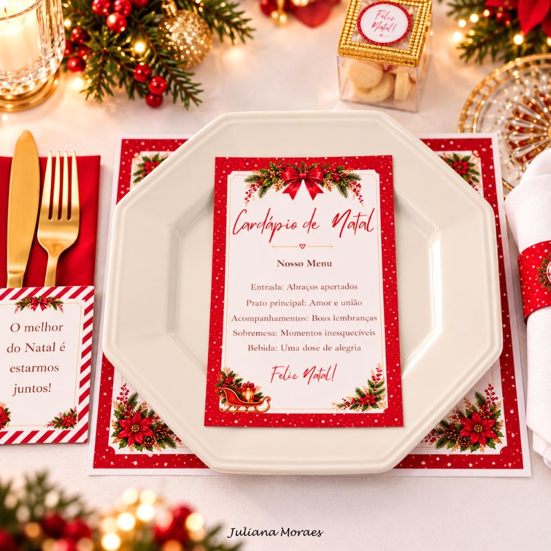 Arquivo Kit Natal Especial - Decoração Completa para Mesa e Bandeja - Imagem 4